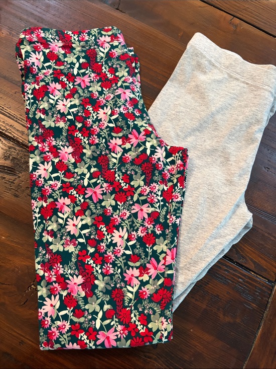 wonder nation Other - wonder nation Girls Floral large 10/12 Leggings Set pink flowers grey heathered